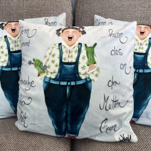 Kissen 40cm x 40cm “ Wenn jemand eine Schraube locker hat…kann das an der Mutter liegen“