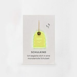 Glücksanhänger Schulkind Monster zur Einschulung