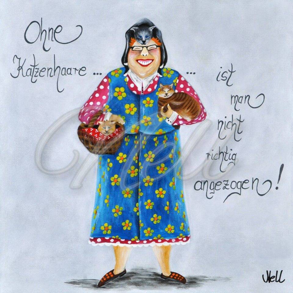 Postkarte „Ohne Katzenhaare,ist man nicht richtig angezogen!“ – Bild 2