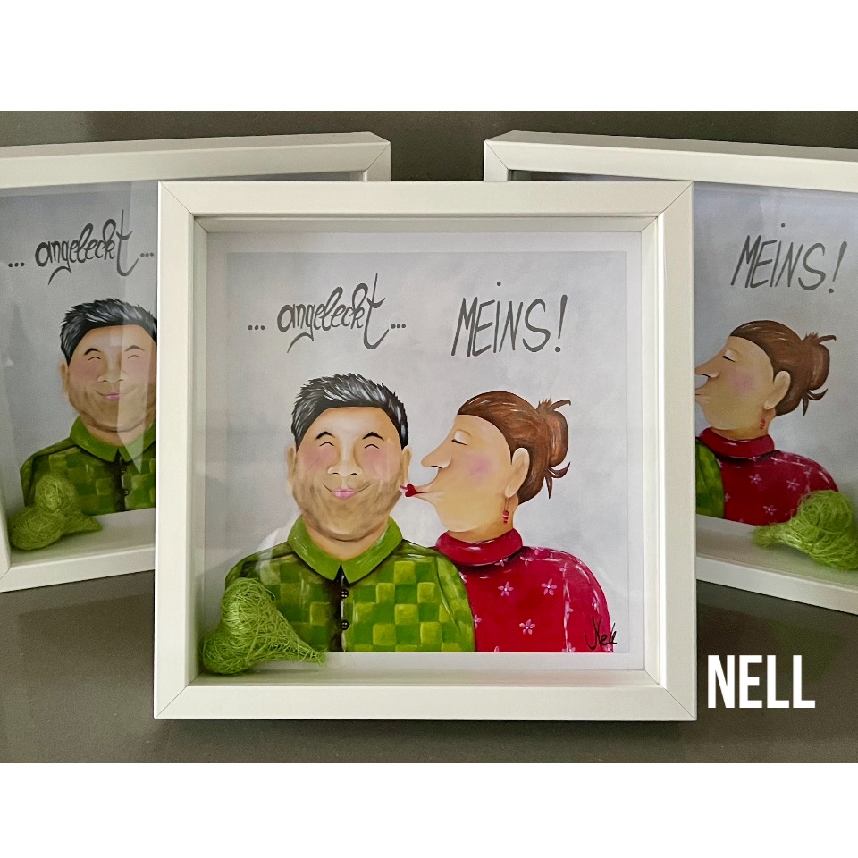 Bild 25cm x 25cm “ …angeleckt… MEINS!“