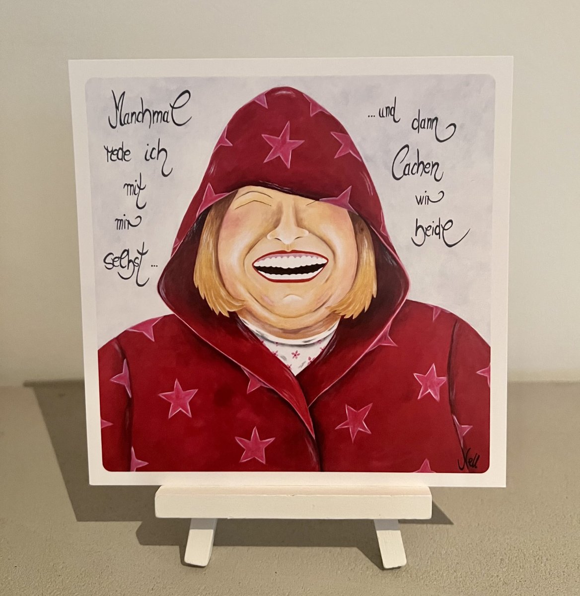 Postkarte „Manchmal rede ich mit mir selbst …und dann lachen wir beide“ – Bild 3