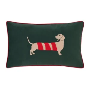 Candycane – Weihnachtskissen mit Dackel | 30 × 50 cm