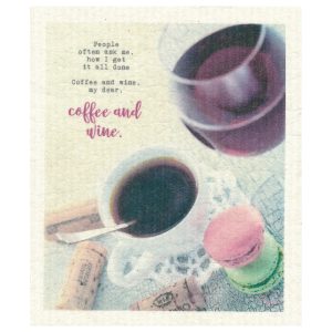 Schwammtuch Coffee and Wine