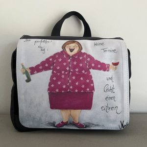 Kulturtasche „Mein perfekter Tag: keine Termine und leicht einen sitzen“