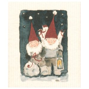Sari’s Artwork Dishcloth Elves with Presents