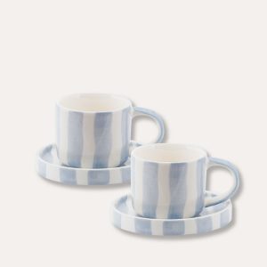 Espressotasse *Boho Stripes* azzurro