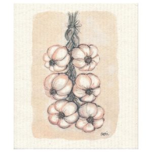 Sari’s Artwork Dishcloth Garlics