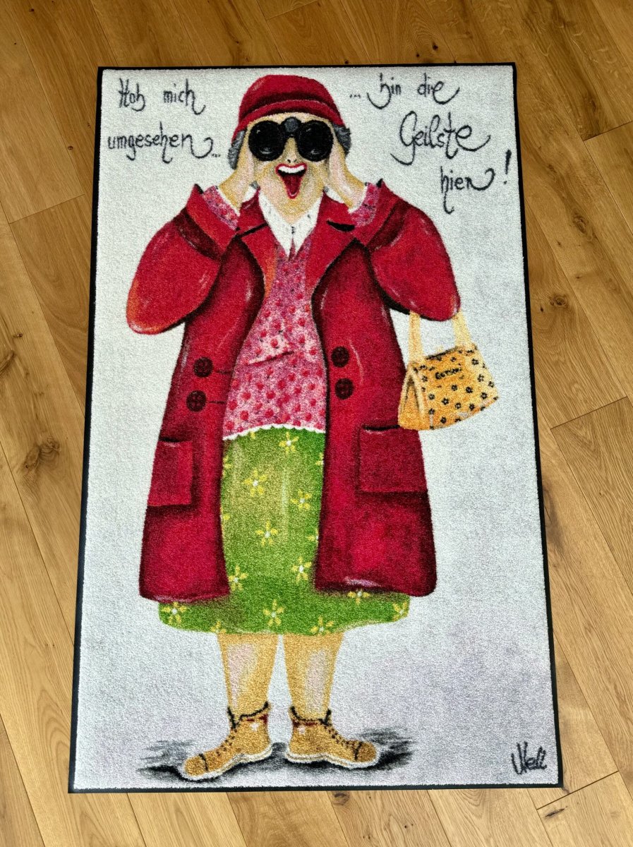 Fußmatte XXL 120cm x 75cm „Hab mich umgesehen….bin die Geilste hier“