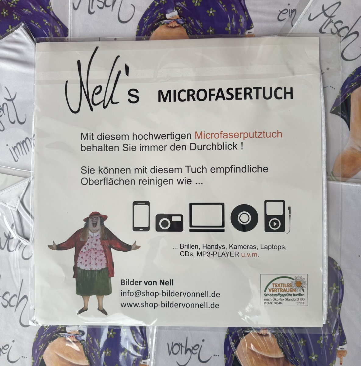 Microfaserputztuch für Brille u. Handy 36cm x 36cm „Am Arsch vorbei….geht immer ein Weg“ – Bild 5