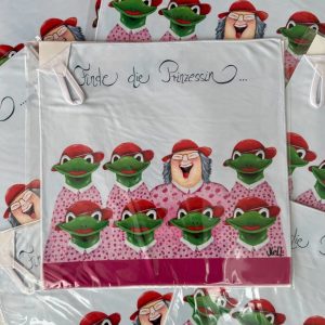 Microfaserputztuch für Brille u. Handy 36cm x 36cm „Finde die Prinzessin“
