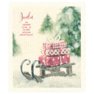 Schwammtuch Joulu täynnä paketteja