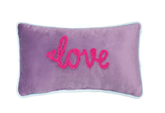 Kissen „Petite Love“ – Samtkissen mit Stickerei -18 × 32 cm – Bild 2
