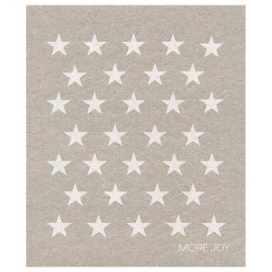 Schwammtuch Little white stars on grey