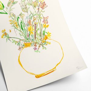 Poster *Wild Flowers Green* Mette Rix 50×70 cm
