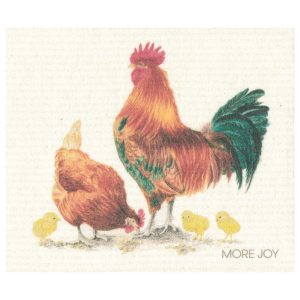 Design Dishcloth Rooster and Hen