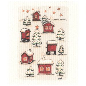 Sari’s Artwork Dishcloth Christmastvillage