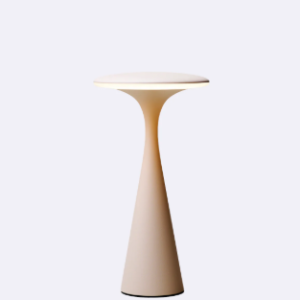 Kabellose LED Tischlampe Creme – dimmbares Designlicht für Terrasse & Zuhause