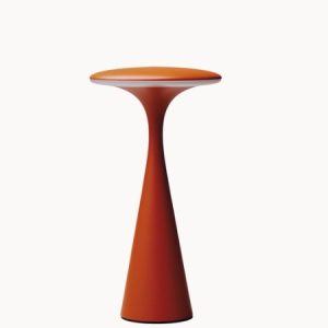 Kabellose LED Tischlampe Orange – dimmbares Designlicht für Terrasse & Zuhause
