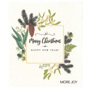 Dishcloth Green Merry Christmas