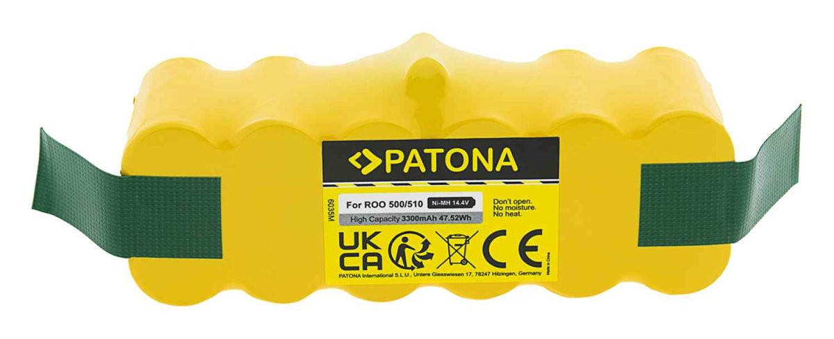PATONA Akku 3300mAh f. iRobot Roomba 80501 500 510 530 532 535 540 550 780 800 Serie – Bild 2