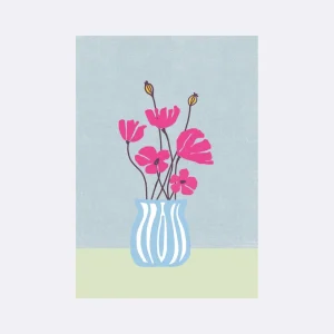 Postkarte Mohn – moderne florale Karte