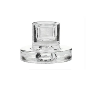 Kerzenhalter aus Glas f. 1,3cm Kerzen klar Ø 5cm