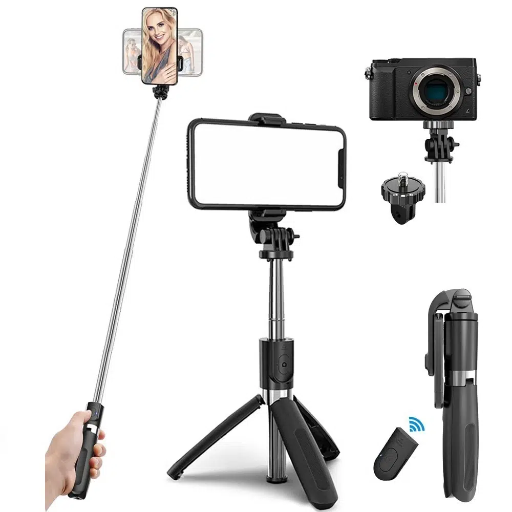 3 in 1 Selfie Stick, 360°Rotation mit Fernbedienung Tragbar Handyhalter – Bild 2