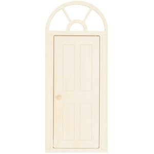 Wichteltür mit Bogen aus Holz